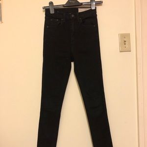 Rag and bone high waisted black skinny jeans
